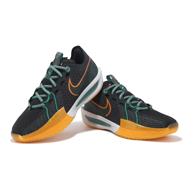 【NIKE 耐吉】籃球鞋 G.T. Cut 3 EP Swoosh Squad 男鞋 黑 綠 橘 穩定(DV2918-001)