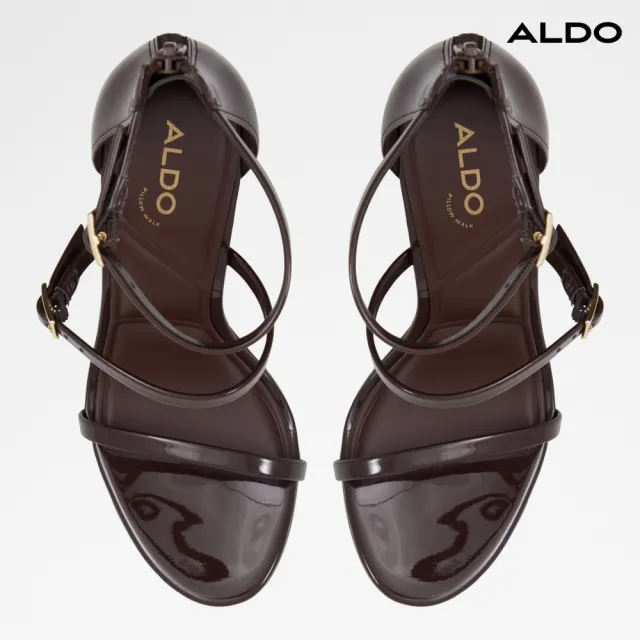 【ALDO】LEVISSA-精緻俐落線條涼跟鞋-女鞋(深棕色)