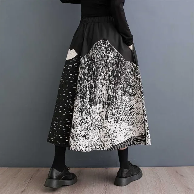 【巴黎精品】現貨+預購 女半身裙A字裙網紗裙長裙百褶裙子大碼洋裝休閒大尺碼女裝(寬鬆拼色印花修身a1eb10)
