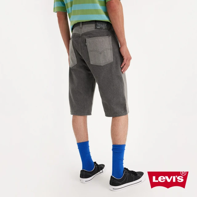 LEVIS Skateboarding™滑板系列 男款 異色拼接BAGGY寬鬆牛仔短褲 人氣新品 A2091-0004