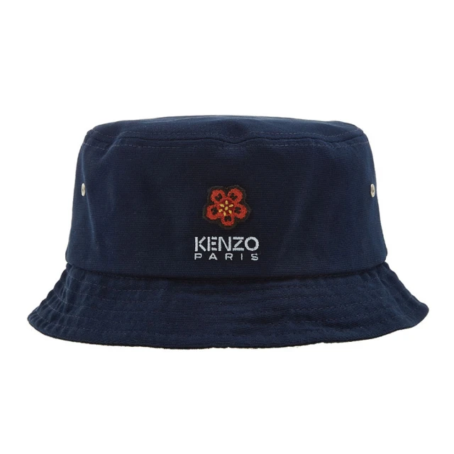 KENZO FC65AC404F33.77.S 經典素色花朵徽標漁夫帽(藍色M號)