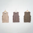 【MASTINA】織設計無袖針織背心(綠 卡 咖/魅力商品)
