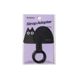 【bitplay】Strap Adapter 掛繩通用造型墊片 - 炭黑貓(掛繩/腕繩/手機掛繩/iphone15)