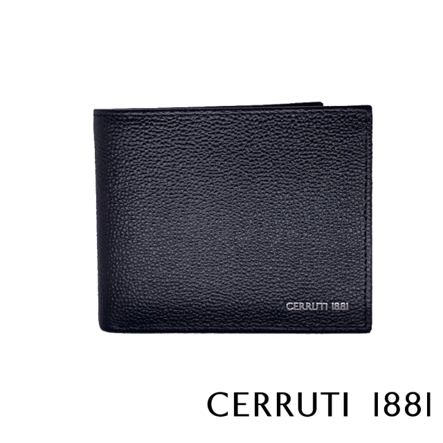 Cerruti 1881Cerruti 1881 限量2折 頂級義大利小牛皮12卡短夾皮夾 5400M 全新專櫃展示品(黑色 贈禮盒提袋)