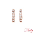 【DOLLY】0.16克拉 輕珠寶18K玫瑰金鑽石耳環