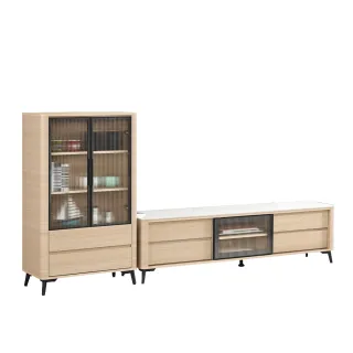 【H&D 東稻家居】岩板L櫃8.4尺(TCM-09164)