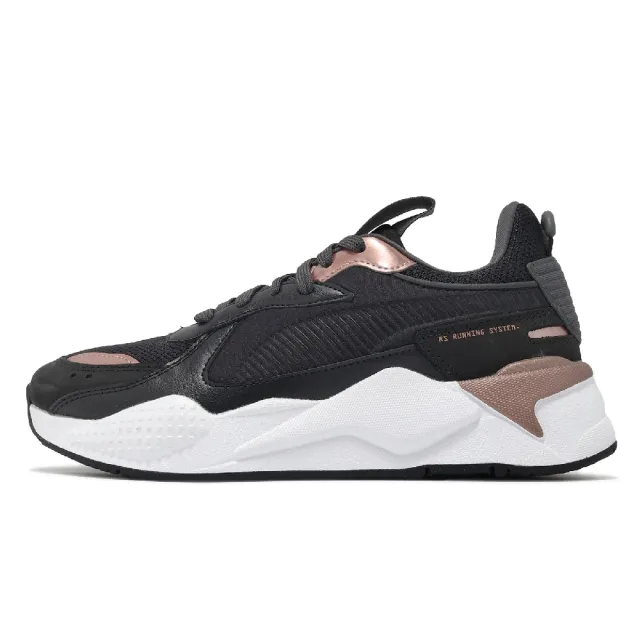 【PUMA】休閒鞋 RS-X Glam Wns 女鞋 黑 白 復古 拼接 低筒 增高 運動鞋(396393-02)