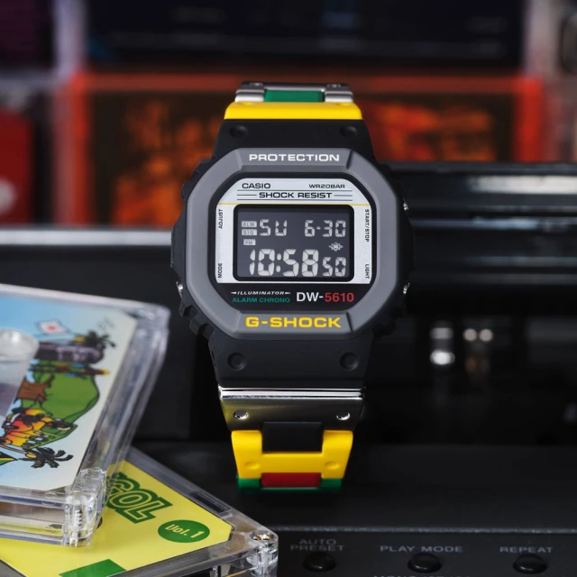 CASIO 卡西歐 G-SHOCK 光彩風華耐衝擊數位不鏽鋼腕錶/多色(DW-5610MT-1)