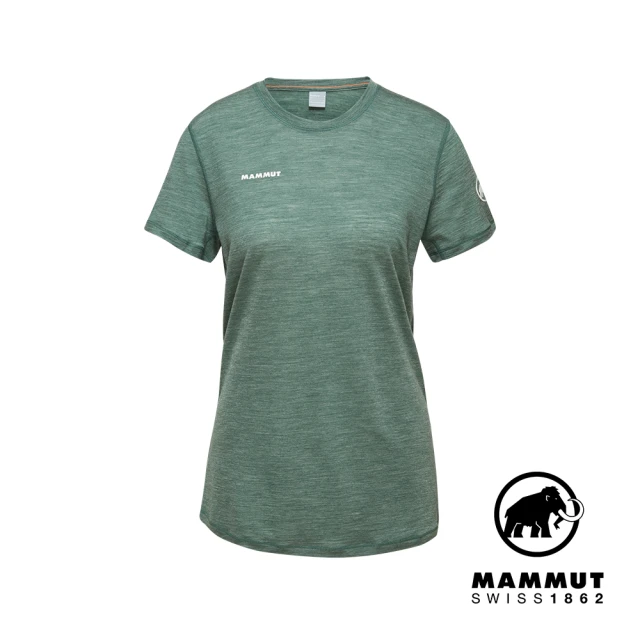 Mammut 長毛象 Tree Wool FL T-Shirt Women 羊毛混紡快乾抗臭短袖T恤 深玉石綠 女款 #1017-06670