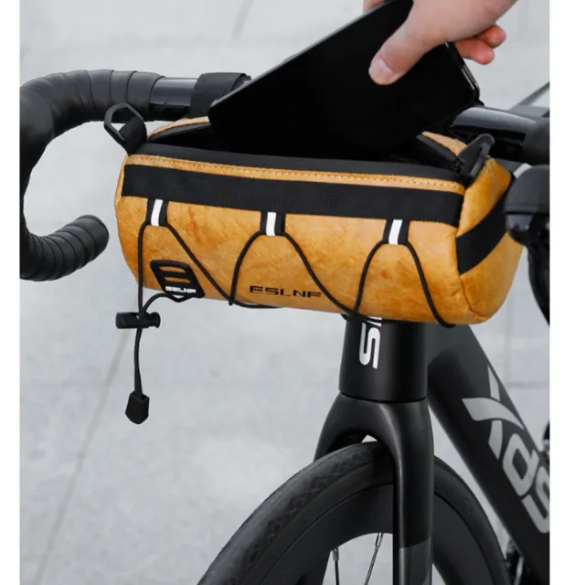 【May Shop】黑色 ESLNF自行車包戶外大容量運動挎包公路車頭包
