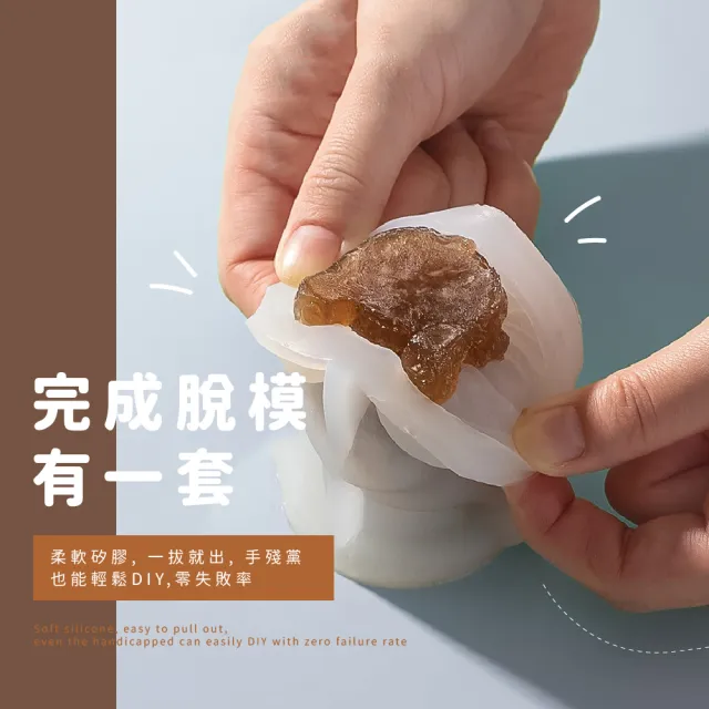 【熊冰冰】3D立體小熊造型冰塊模具2入(食品級 威士忌冰球 矽膠 巧克力 製冰盒 冰棒 調酒 冰塊盒 冰格 冰磚)