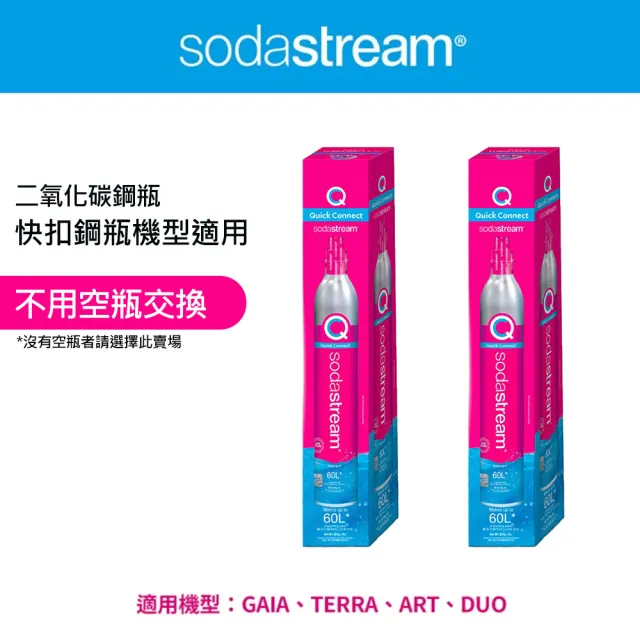 【Sodastream】二氧化碳全新盒裝快扣鋼瓶425g(2入組)