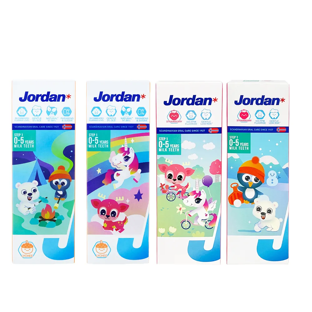 【Jordan】清新水果味兒童牙膏-75ml(0-5歲)