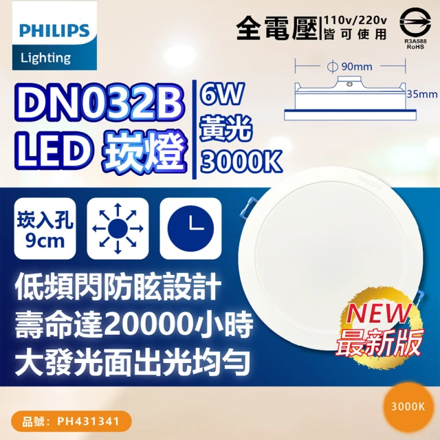 Philips 飛利浦 2入 LED DN032B 10W 