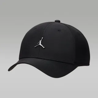 【NIKE 耐吉】帽子 棒球帽 運動帽 遮陽帽 AJ 喬丹 J RISE CAP S CB MTL JM 黑 FD5186-010(3422)