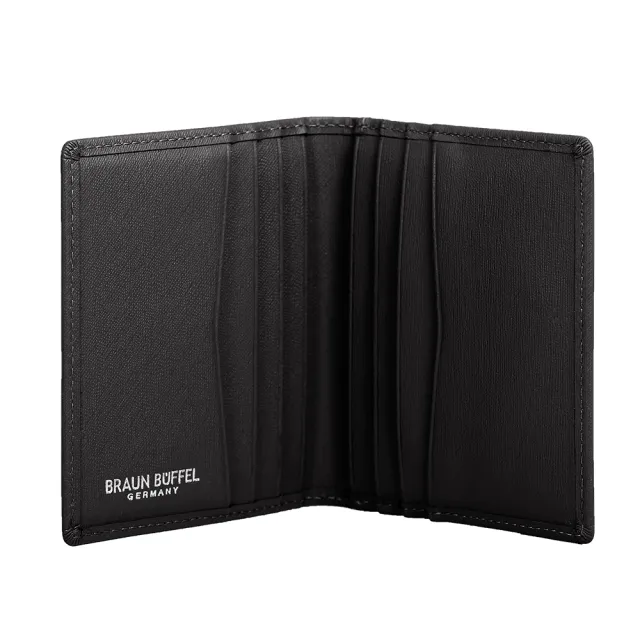 【BRAUN BUFFEL 德國小金牛】HOMME-M 10卡名片夾-黑色(BF306-401-BK) 送禮推薦