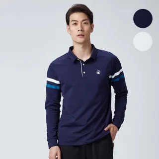 【HONMA 本間高爾夫】男款撞色條POLO衫 日本高爾夫專業品牌(S~XXL白色、海軍藍任選HMFQ700W570)