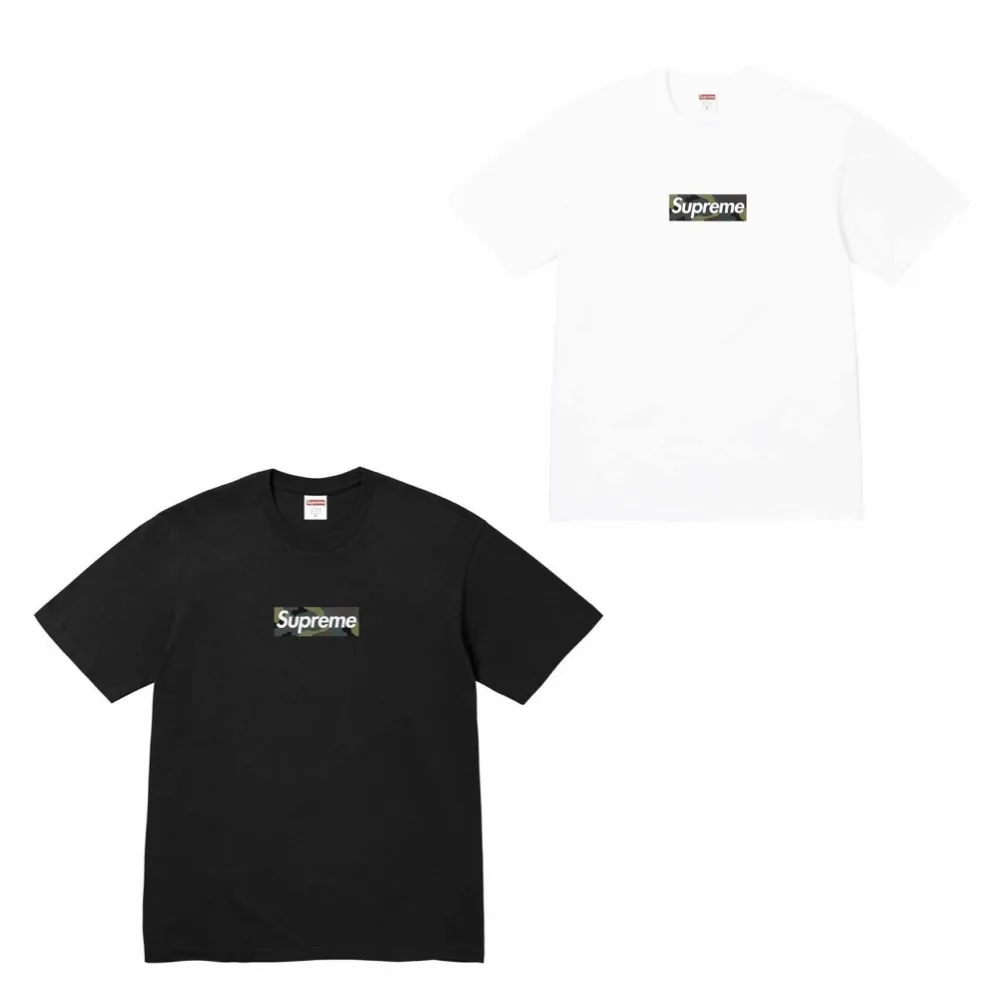 SUPREME】Supreme 23FW Box Logo Tee 迷彩白/黑上衣短袖休閒FW23T57