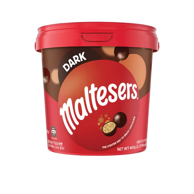 【maltesers 麥提莎】麥芽脆心巧克力歡樂桶 465g