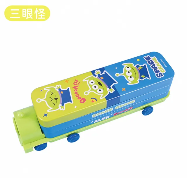 【Disney 迪士尼】火車造型雙層鉛筆盒文具盒(小飛象 獅子王 三眼怪 巴斯光年 瑪麗貓 茱蒂)