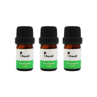 【Karoli 卡蘿萊】5ML 天然有機尤加利精油 3入組(純天然精油/有機精油/香薰精油)