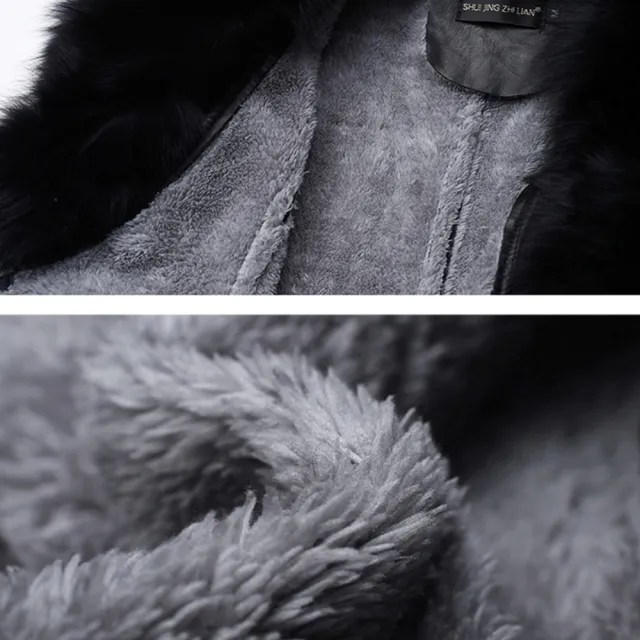 【A3】可拆式狐狸毛羊皮修身大衣外套(舒適又保暖 狂銷回饋)