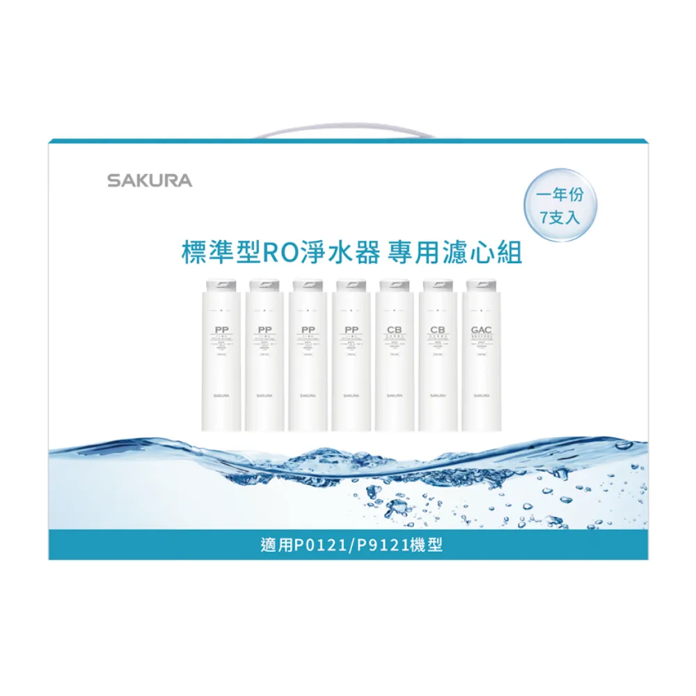 【SAKURA 櫻花】標準型RO淨水器專用濾心7支入/一年份(F1192  不含安裝)