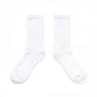【HOWDEL LAB】White 純白 純色基本系列 刺繡 素色 銀離子 抗菌纖維 除臭襪 中高筒襪 長襪 21SS02-WH
