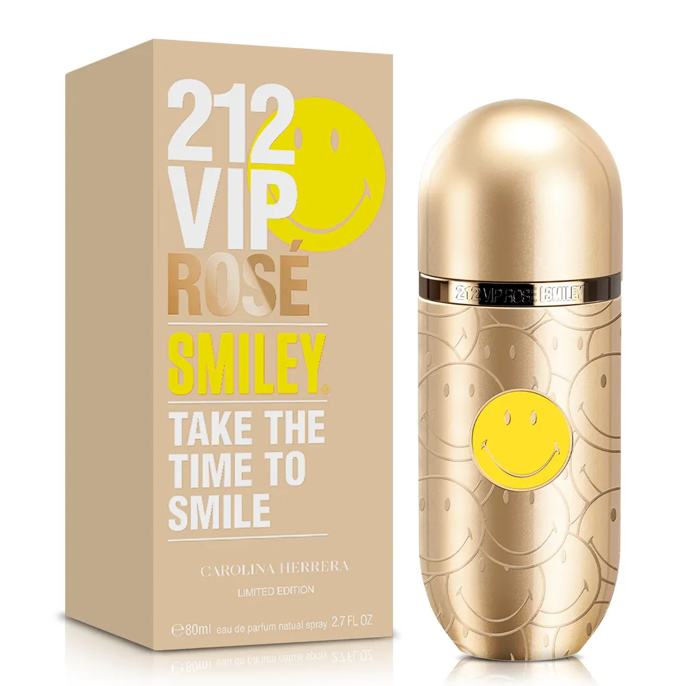 【Carolina Herrera】212 VIP 微笑限量款女性淡香精80ml(專櫃公司貨)