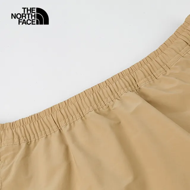 【The North Face 官方旗艦】北面女款卡其色防風防潑水舒適彈力褲腰休閒長裙｜87WCLK5