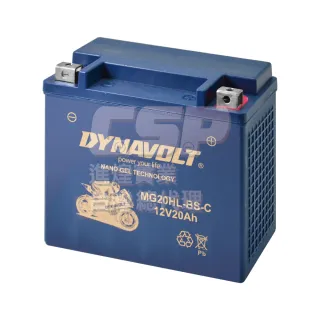 【CSP】藍騎士DYNAVOLT 機車電池 奈米膠體  MG20HL-BS-C(對應 YTX20L-BS GTX20L-BS MPLX20UHD 保固15個月)