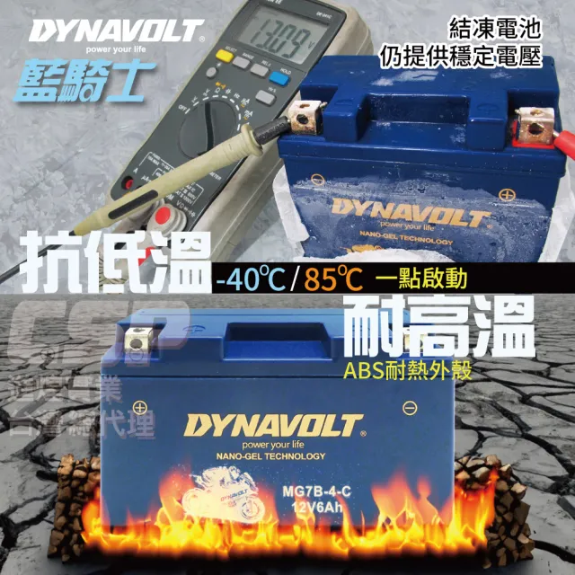 【CSP】藍騎士Dynavolt 機車電池 奈米膠體 GHD20HL-BS(對應YTX20HL-BS哈雷重機水上摩托車 保固15個月)