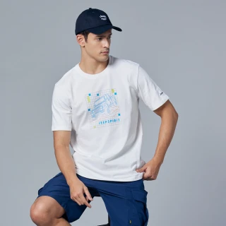 【JEEP】男裝 越野吉普車相印短袖T恤(白色)