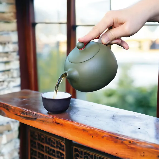 台灣製造】大西施壺深松綠300ml 鶯歌陶藝(茶具茶壺泡茶壺) - momo購物