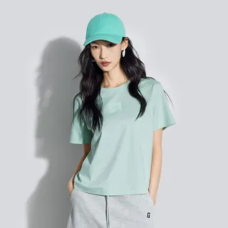 【GAP】女裝 Logo圓領短袖T恤-淺綠色(874321)