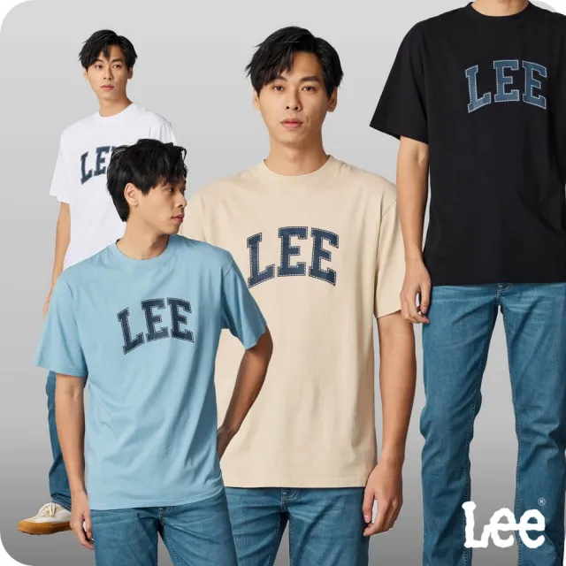 【Lee】男裝 短袖T恤 / 裝飾壓線LOGO 共4色 季節性版型(LB402032)