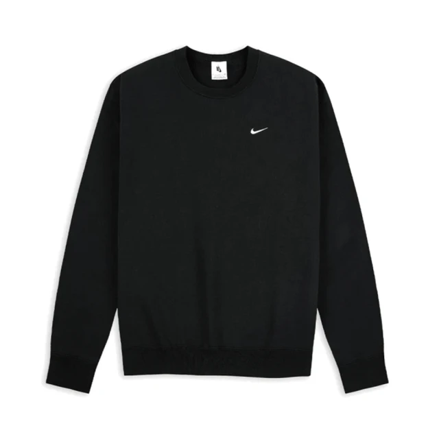 NIKE 耐吉 Nike Lab Swoosh Crewneck 大學T 黑色 DX1362-010(上衣 刷毛上衣)