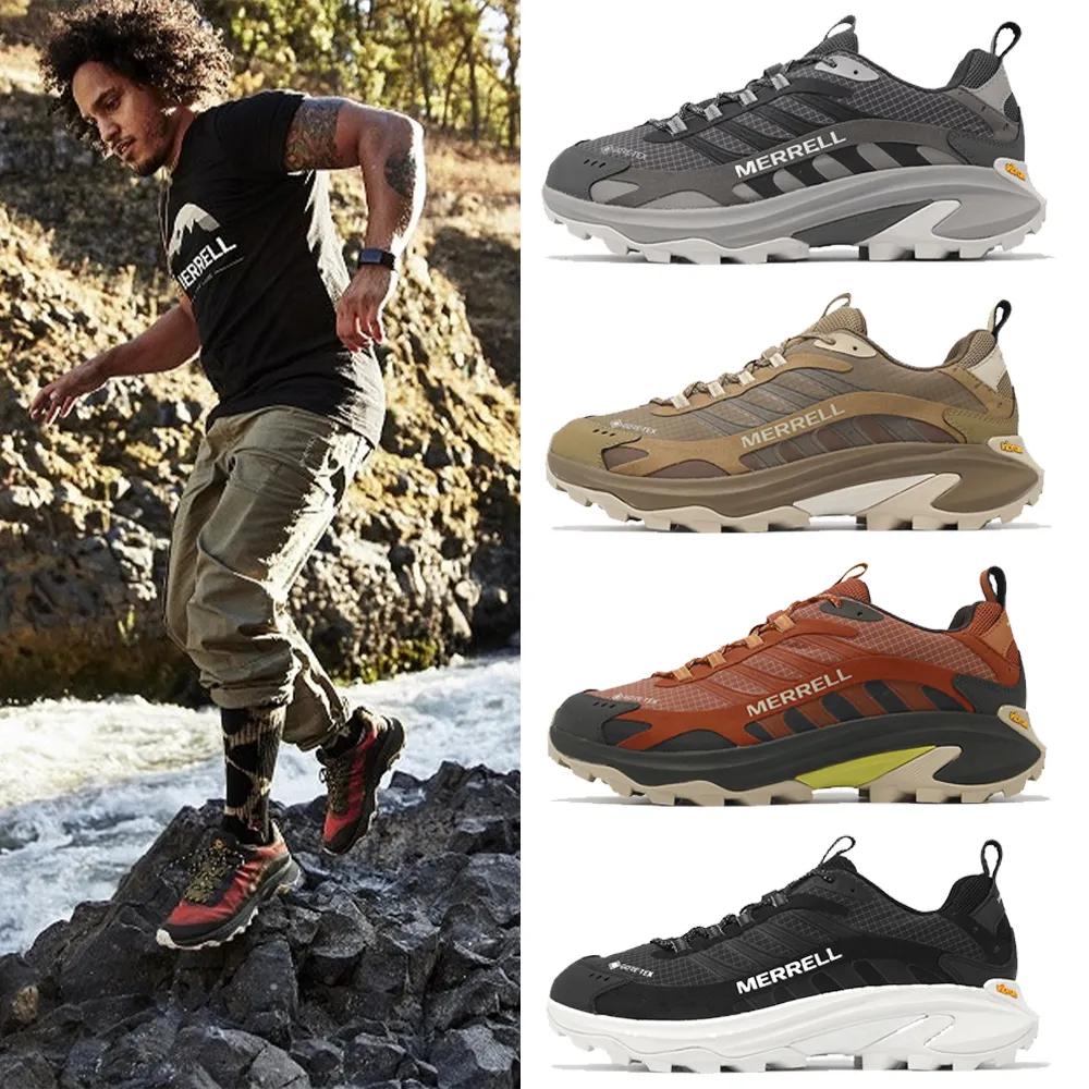 【MERRELL】戶外鞋 Moab Speed 2 GTX 男鞋 防水 抗撕裂 黃金大底 郊山 登山鞋 單一價(ML038171)