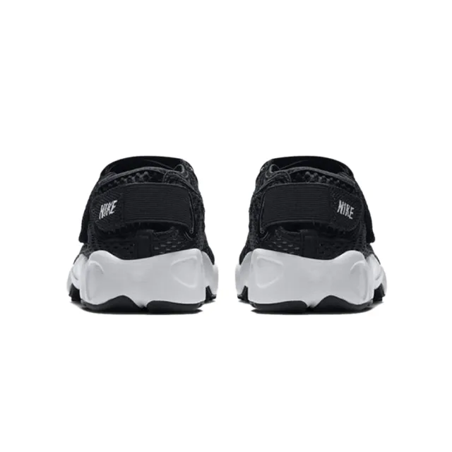 【NIKE 耐吉】Nike Little Rift TD 黑白 忍者鞋 中童 322359-014(童鞋 涼鞋 魔鬼氈 休閒鞋 輕量 透氣)