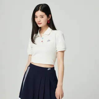 【GAP】女裝 Logo短袖POLO衫 親膚系列-米白色(890005)