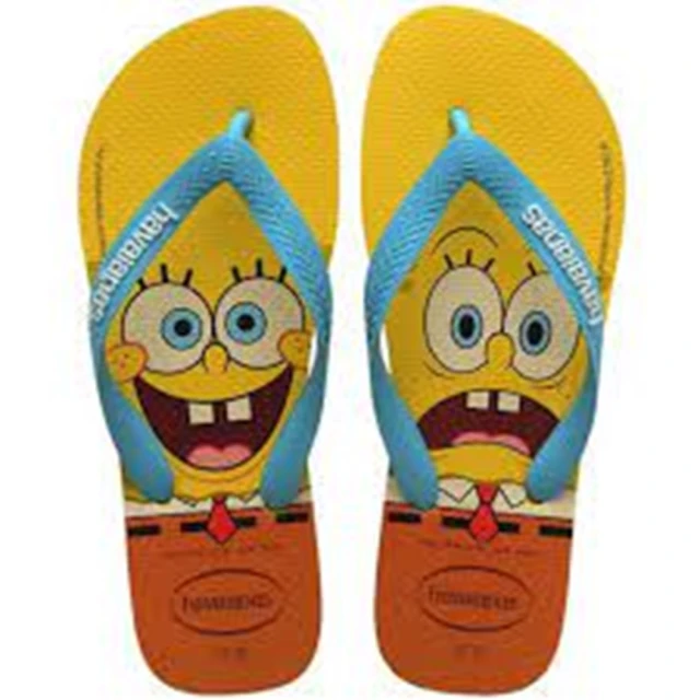 havaianas 哈瓦仕 TOP SPONGRBOB 黃色(拖鞋 男鞋 夾腳拖 巴西 夏天必備 出遊 哈瓦士)