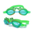 【MEGASOL】中性兒童男孩女孩抗紫外線兒童泳鏡游泳鏡(動物小鱷魚款KDS8371-GR綠色)