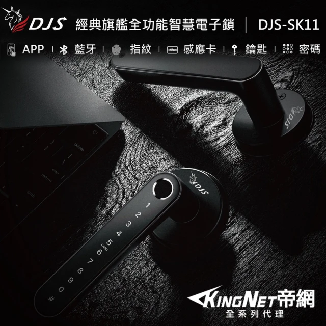 帝網KingNet 銀色 經典旗艦 全功能智慧電子鎖(DJS-SK11)