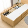 【NITORI 宜得利家居】◎雙人床座 床架 N-ZIO-T BOX LBR 附充電孔(床座 床架 充電孔 N-ZIO)