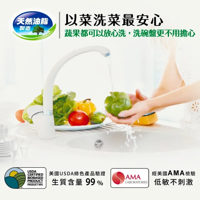 【南僑水晶】水晶肥皂食器洗滌液體洗碗精800mlX2(天然成分/環境友善/綠色環保/低敏)