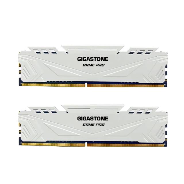 【Gigastone 立達國際】Game Pro DDR4 3200 32GB 電競超頻 桌上型記憶體-白(PC專用/16GBx2)