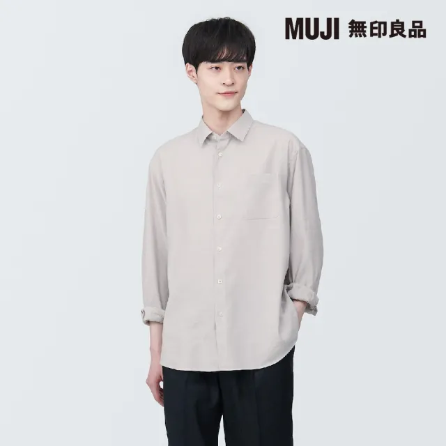 【MUJI 無印良品】男大麻混長袖襯衫(共7色)