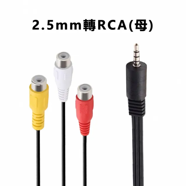 【LineQ】1分3 AV影音轉接線2.5mm轉RCA梅花母轉換延長線(1.5米)