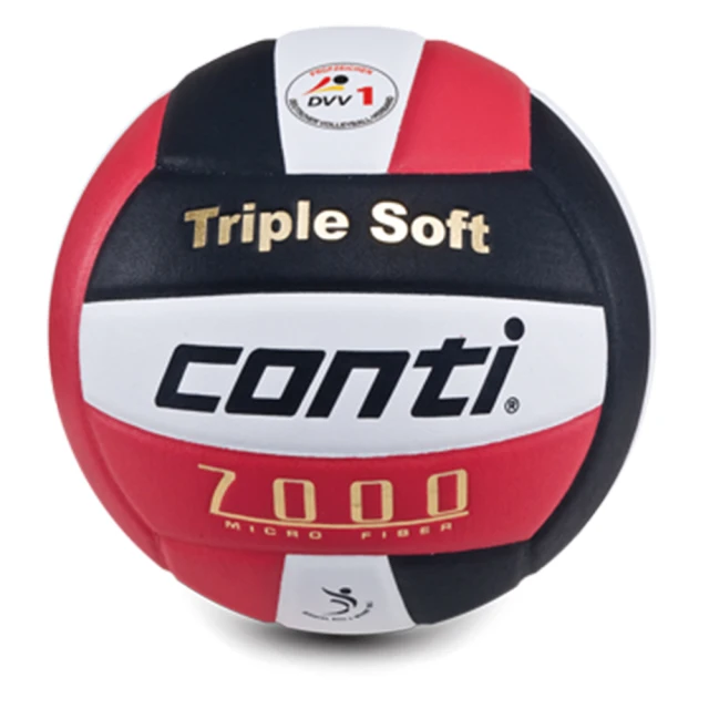 Conti 原廠貨 5號球 日本超細纖維結構專利排球/比賽用球 紅黑白(V7000-5-WBKR)