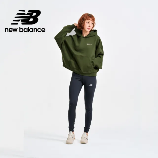【NEW BALANCE】NB 刷毛保暖連帽長袖上衣_WT33531KOU_女性_墨綠色(美版 版型偏大)